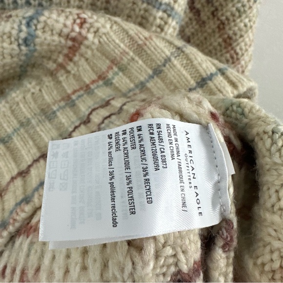 2/$20 American Eagle Crew Neck Pullover Multi-Color Sweater Women's Size L - Picture 5 of 6
